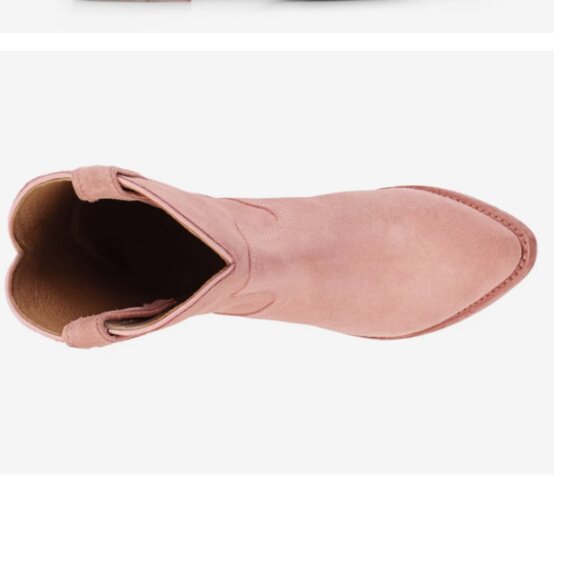 NEW FRYE Billy Short Suede Boots in dusty pink for women 925 13t7 - Picture 5 of 10